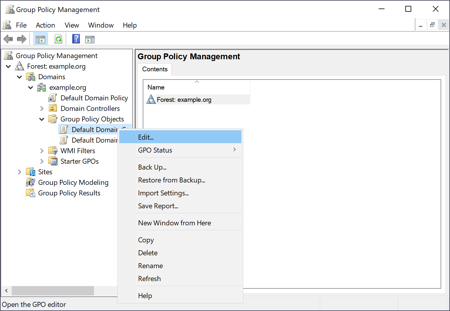 Windows Group Policy Management